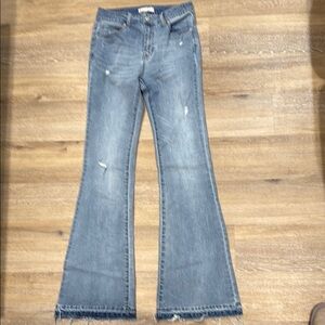 Harper Heritage Size 27 Francesca's Collections  Flare Denim Distressed Details